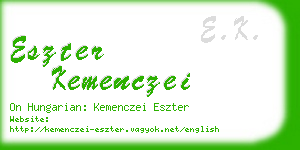 eszter kemenczei business card